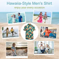 Imagem do Camiseta havaiana masculina de manga curta, estampa de ovelha 3D, roupas de praia soltas, camisas grandes, verão