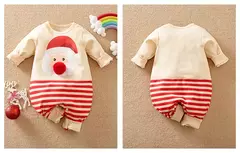 Macacão de algodão de manga comprida recém-nascido, vestidos bonitos de festa, roupas confortáveis para bebês, Natal, 0-18, primavera e outono na internet