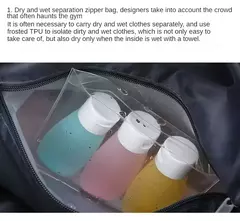 Imagem do Sacos impermeáveis de grande capacidade para mulheres, viagem duffle, pacote de fim de semana, ioga, ginásio, natação, ao ar livre, esportes, multifunções, mão