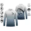 Camisa de pesca com capuz, camisa de pesca com capuz, proteção uv, padrão de moda ao ar livre, estampa de umidade, homem, vestuário de pesca
