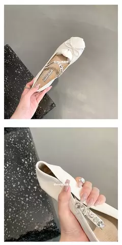 Sapatilhas com nó borboleta para mulheres, sapatos Mary Jane, sandálias casuais femininas, calçado feminino, fora, slides de moda, Lolita, Novo, 2022, 2024 - comprar online