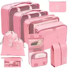 Travel Organizer Storage Bags Set, Mala de Embalagem Cubos, Casos Portáteis, Bagagem, Roupas, Bolsa Arrumada, Dobrável, 7 Pcs, 8 Pcs, 9 Pcs, 10 Pcs - Wolf Magazine