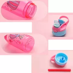 Imagem do Criativo Cartoon Baby Feeding Cup com canudos, Kids Water Sippy Cup, copos portáteis ao ar livre para crianças, 480ml