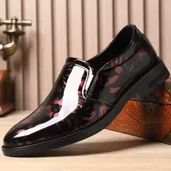 Homens do escritório Vestido Sapatos Padrão Floral Homens Sapatos Formais De Couro Moda De Luxo Sapatos De Casamento Do Noivo Homens Sapatos Oxford Vestido 38-47 - Wolf Magazine