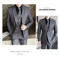 Terno de escritório formal masculino, terno fino casual masculino, vestido de noiva, moda boutique, monocromático, colete noivo, noivo na internet