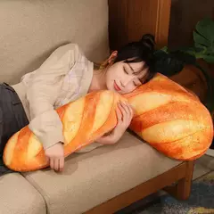Imagem do Travesseiro De Pelúcia De Pão Francês, Imagens De Impressão Recheada, Plushie De Comida, Decoração De Prop Do Partido, Presente Do Homem Do Companheiro De Dormir