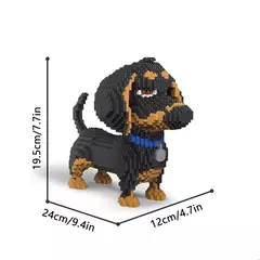KNEW BUILT-Mini Dachshund Dog Model Building Blocks Set, Brinquedos Educativos, Recreação, Pet Lover Gift, Decoração Bricks na internet