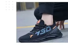 Calçado esportivo masculino casual de malha leve, respirável, legal, correndo, sola macia, confortável, antiderrapante, moda masculina, verão - comprar online