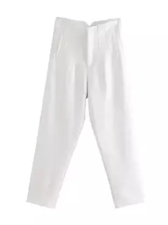 TRAF-Calças lápis cintura alta com costura para mulheres, calças no tornozelo, moda escritório, streetwear outono, 2023 - loja online