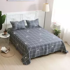 Lençol de cama de alta qualidade cor sólida, folha plana, gêmeo, completo, rainha, king size, Skin-Friendly, Soft Top, sem capas de travesseiro, 1pc - loja online