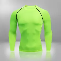 Conjunto de Roupa Interior de Compressão Térmica Masculina, Roupa de Treino Apertada, Treino, Corrida, Fitness, Desporto, Ginásio, Roupa Desportiva na internet