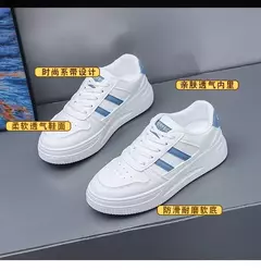 Calçado esportivo casual resistente ao desgaste para mulheres, tênis feminino respirável, sapatos brancos simples para senhora, novo, 2024 - Wolf Magazine