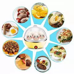 Imagem do Fogão De Ovos Elétrico Rápido Multifuncional, Caldeira De 7 Ovos, Vapor, Auto-Off, Omelete Genérica, Utensílio De Cozinha, Ferramentas De Café Da Manhã