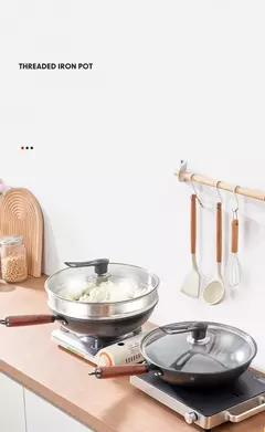GIANXI-Panelas Domésticas, Frite, Cabo de madeira, Panela, Frigideira e Ok, Panelas antiaderentes para cozinha, 30cm na internet
