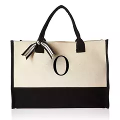 Saco de praia de lona portátil de grande capacidade, sacola de moda, letras, flor, compras ombro, bolsa casual, atacado