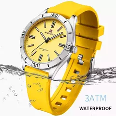 Naviforce relógio de pulso feminino simples, pulseira de silicone impermeável, novo design, moda, para senhoras, 2024 na internet