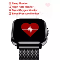 Relógio inteligente quadrado para homens e mulheres, rastreador de fitness, relógio inteligente esportivo, toque de discagem, música, Smartclock para Android, iOS