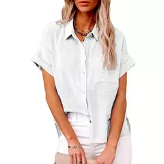 Lazer Branco Amarelo Camisas Botão Lapela Cardigan Top Lady Loose Long Sleeve Oversized Camisa Mulheres Blusas Outono Blusas Mujer - Wolf Magazine