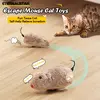Brinquedos para gatos, simulação de relógio, mouse, sem baterias, durável, gato interno, hi-lo, alivia o tédio, brinquedos interativos de pelúcia, brinquedos para animais de estimação