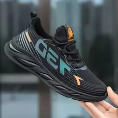 Imagem do Tênis casual de slip-on masculino, tênis de corrida respirável, caminhada e treinamento ao ar livre, tênis na moda