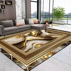 Tapete dourado de luxo moderno para sala de estar, Decoração abstrata, Tapetes na internet