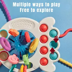 Baby Montessori Desenvolvimento Sensorial Brinquedos Educativos, Puxar Cordas, Dedo Grasp Training, Early Learning Toy, Dentição BPA Free, 1-3 Anos - loja online
