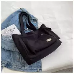 Bolsa de ombro de grande capacidade feminina, sacola de estudante, bolsa de classe, lona, nova moda, 2023 - Wolf Magazine