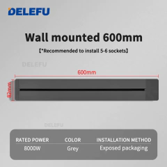 Imagem do DELEFU Pista Tomada Universal Brasil Itália Chile USB-AC Adaptador Romovível Parede de Cozinha Tomada Elétrica Branco Preto Cinza