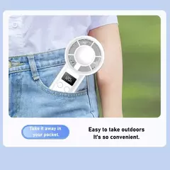 Ventilador de mão portátil sem lâmina, 120 velocidades de vento, recarregável por USB, mini ventilador pessoal portátil de alta velocidade para maquiagem de cílios na internet