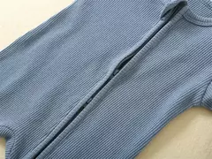 Macacão infantil de zíper de manga comprida, pijama sólido, algodão orgânico, sleepsuits waffle, macacão meninos e meninas, 100% algodão - Wolf Magazine