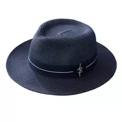 Chapéu Sol Praia Aba Larga para Homens e Mulheres, Fedora Proteção UV, Chapéu Panamá de Palha Suave, Designer Sênior, Tamanho Grande, Verão, 61cm - Wolf Magazine