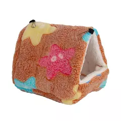Casa de hamster, camas e casas quentes e macias, gaiola de roedores, rede impressa para ratos, algodão, cobaia, acessórios, animais pequenos - comprar online