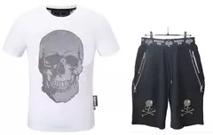 Fato de treino de manga curta masculino, conjunto de roupas Hip Hop, algodão, moda verão, venda quente, novo na internet