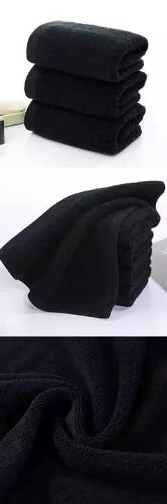Toalha preta pura super absorvente, todo em algodão, não desbota, pequena praça, forte absorção de água, toalhas de cozinha - comprar online