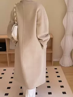 Casaco de Cashmere Camel Classic, casaco de lã de comprimento médio, novo, 101801, outono e inverno