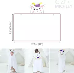 Imagem do MICHLEY-toalhas de banho com capuz para criança, roupão macio, cobertor swaddle de sono quente, chuveiro para meninos e meninas, recém-nascido 0-9T
