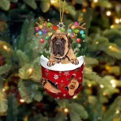 Imagem do 1 pçs enfeites de natal pendurado decoração presente bonito cão natal família pendurado árvore dos desenhos animados produto pingente personalizar h0o1