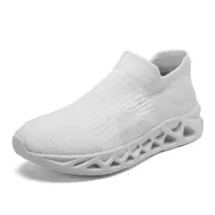 Tênis respirável para homens e mulheres, tênis esportivo slip-on, tênis azul, meias de verão tamanho grande 48, moda de venda quente - loja online