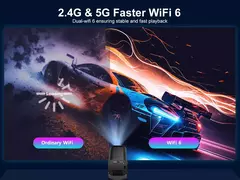 Mini Projetor Salange para Cinema ao Ar Livre, Android 11 Beam, Versão Atualizada, Suporte de Vídeo Físico, 720P, HY320, 4K, 8K, HY320, Pro
