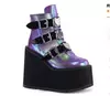 Marca de design feminino cunhas salto alto coxa botas altas moda preto plataforma botas femininas 2022 gótico cosplay sapatos mulher mujer