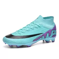 Sapatos de futebol masculino de sola FG, sapatos de gramado ao ar livre, grampos longos especiais, botas esportivas de equipe superior alta, resistência ao desgaste, tamanho 36-45