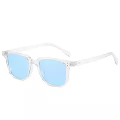 Retângulo Tony Stark Óculos De Sol Para Homens, Lente Azul, Óculos De Homem De Ferro, Brand Designer De Moda, Vintage - loja online