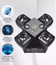 Colorido 48w mini luzes de discoteca 4 braço movendo a cabeça dj luz dmx512 led feixe efeito estroboscópico rgbw festa boate bar luz palco na internet