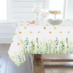Imagem do Spring Wild Grass Tablecloth, Table Cover for Home Decor, Verão, Primavera, Verde, Feriado, Casamento, Birthday Party, Kids, Baby Shower