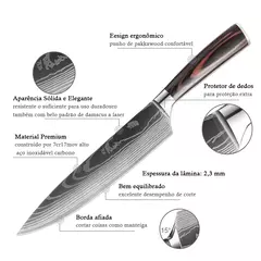 XITUO-Laser Damasco Padrão Facas de Cozinha Set, Faca Chef, Ultra-Sharp, Santoku, Cutelo, Corte, Utilidade, Fruta, 1-10pcs - loja online