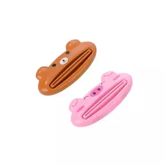 Imagem do Dispensador plástico fácil do dentífrico para o banheiro home, espremedor animal do dentífrico, suporte do rolamento, tubo da pasta do dente, 1 Pc