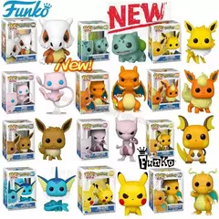 FUNKO POP Jogo Pokémon Personagem de Anime CUBONE 596 # Vaporeon 627 # Raichu 645 # Mew643 # Presente de brinquedo de coleção de bonecos de ação de vinil