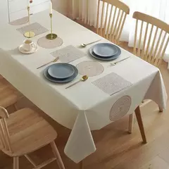 Impermeável Retangular Poliéster Toalha De Mesa, Padrão De Estilo Conciso, Decoração De Casa Moderna, Cozinha, Sala De Estar, Festa De Casamento - comprar online