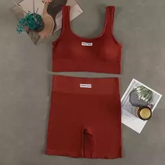 Conjunto de ioga feminino sem costura, roupas de treino fitness, sutiã esportivo, leggings de cintura alta, roupas sexy de ginástica em V profundo, roupas esportivas novas, 2024