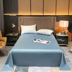 Folha plana de seda natural Mulberry, folha de cama de cor sólida, seda real, cama king size, têxtil doméstico, 250X270 - Wolf Magazine